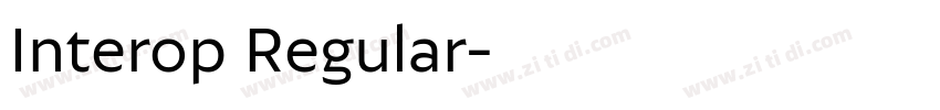 Interop Regular字体转换
